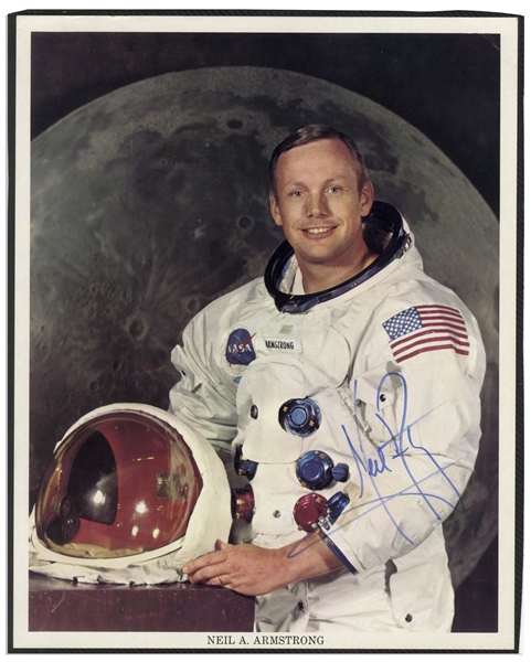 Neil Armstrong Signed 8'' x 10'' Photo, Uninscribed -- With Steve Zarelli & Beckett COAs